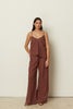 MAROON WIDE LEG PANTS