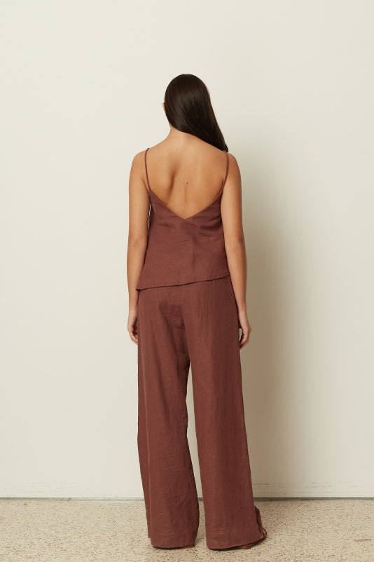 MAROON WIDE LEG PANTS