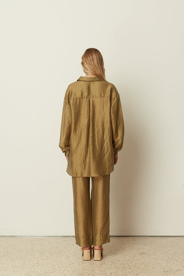 OLIVE SHEER PANTS