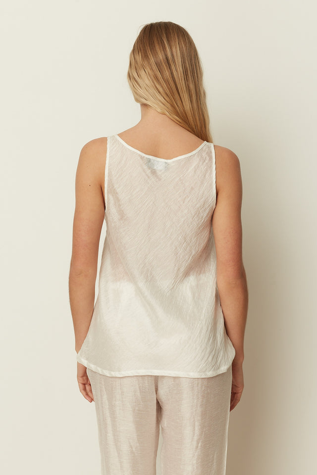 WHITE SHEER TOP