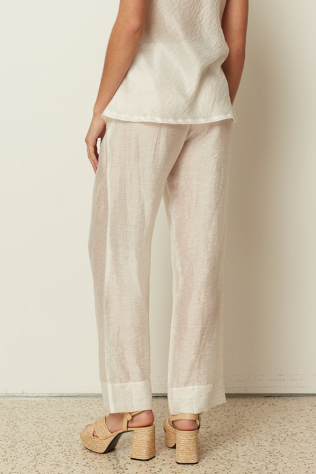 WHITE SHEER PANTS