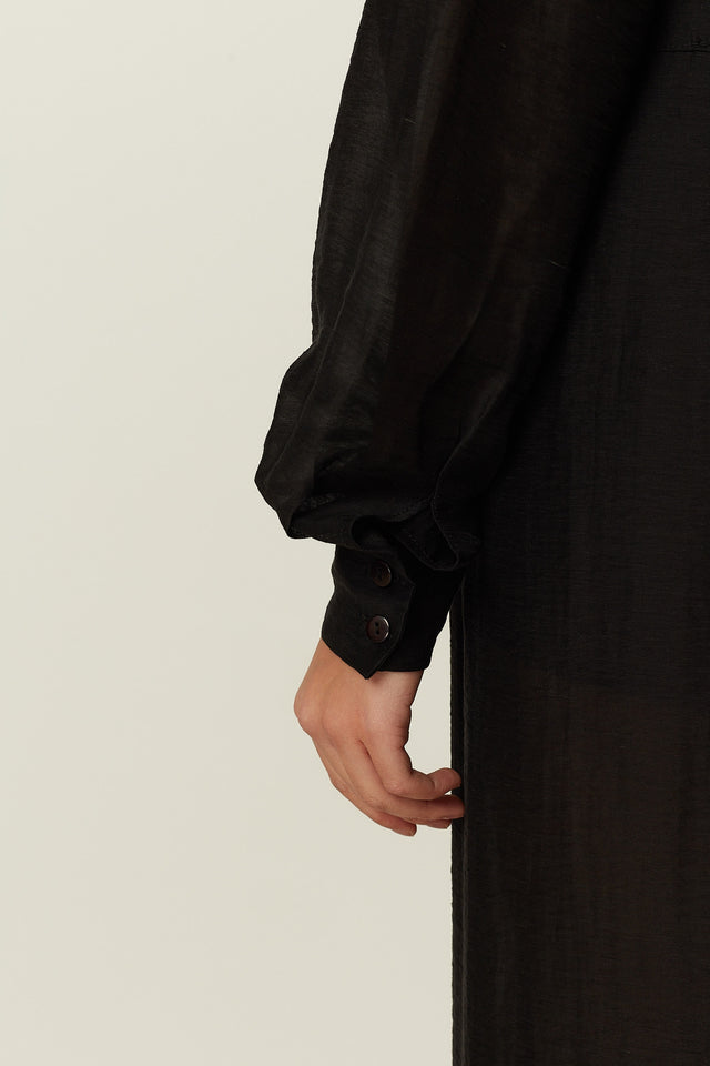 BLACK SHEER SHIRT