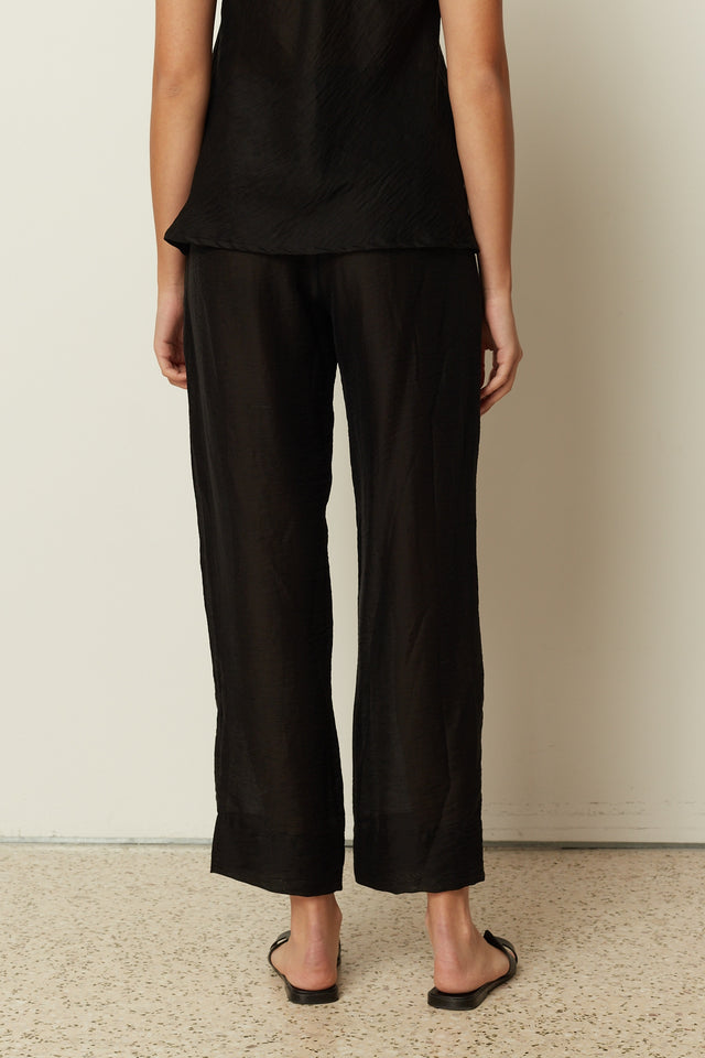 BLACK SHEER PANTS