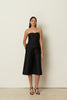BLACK TEXTURED ZIP CULOTTES