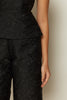BLACK TEXTURED ZIP CULOTTES