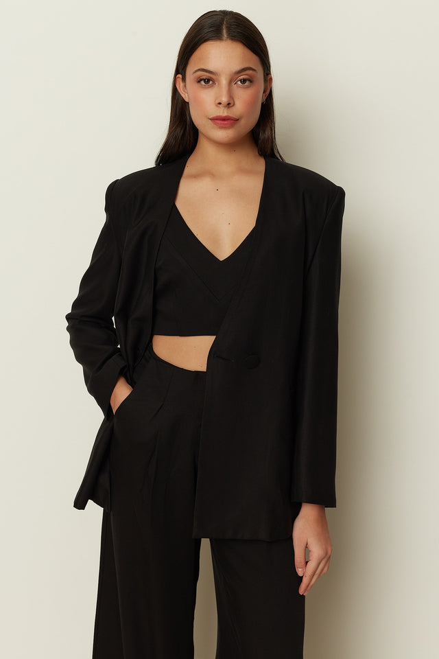 BLACK STATEMENT BLAZER