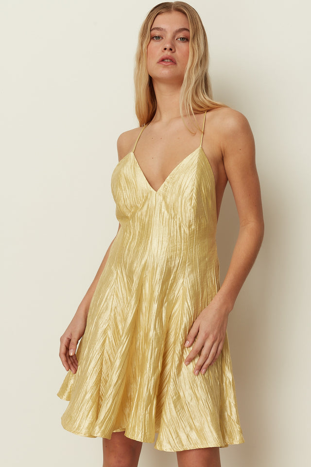 YELLOW DIVOTE MINI DRESS