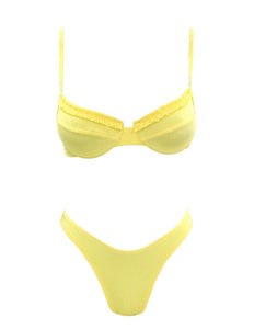 LEMON RUFFLED UNDERWIRE BIKINI