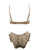 BROWN ZEBRA FRILL BIKINI