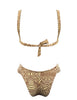 BROWN ZEBRA WIRE BIKINI