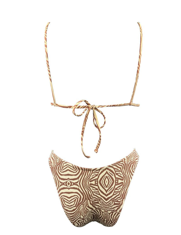 BROWN ZEBRA SNAIL BRALETTE