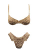 BROWN ZEBRA FRILL BIKINI