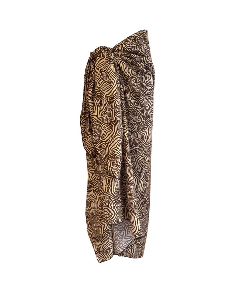 BROWN ZEBRA PAREO