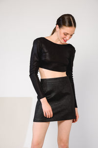 D FOR DREAMY CROP TOP BLACK