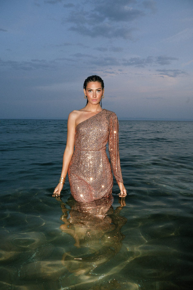 VENICE SEQUIN DRESS | BRONZE 57 FASHION BAR VENICE SEQUIN DRESS | BRONZE 57 FASHION BAR