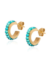 Luna Turquoise Mini Hoops -single earring-